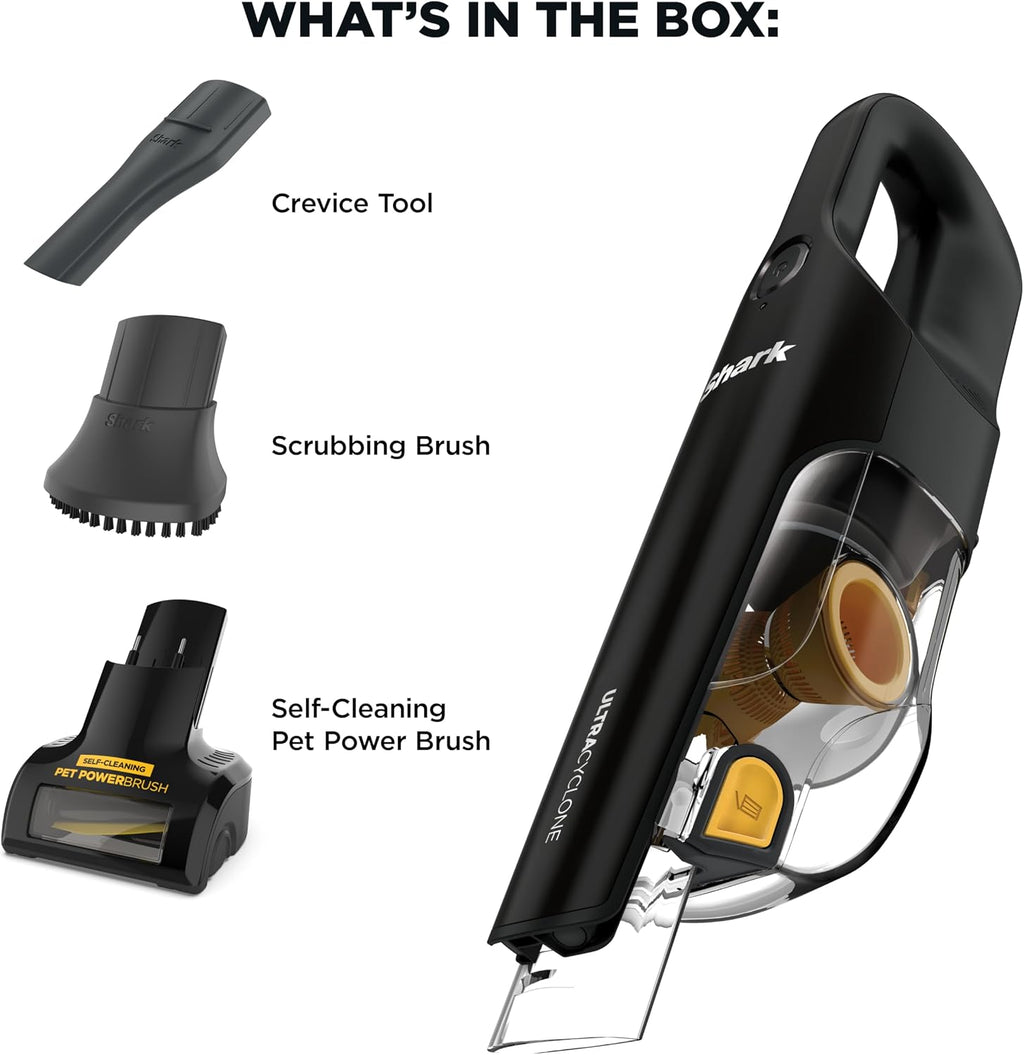 Shark UltraCyclone Pet Pro Plus Cordless Hand Vacuum, Black, CH951