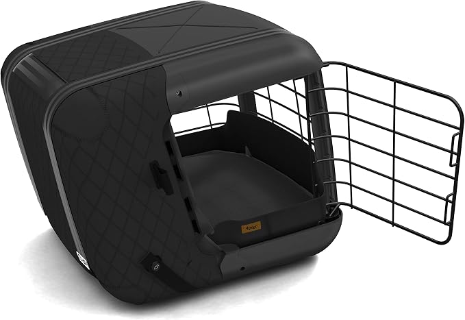 4pets Caree Black Series | Crash-Tested Dog & Cat Car Seat Carrier | Box Only | TUV Certified | ISOFIX/Seat Belt Compatible | Fits Car, SUV & Truck | Up to 33 lbs | Soft Washable Cushion