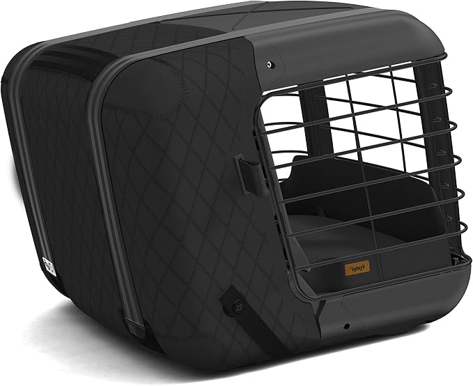 4pets Caree Black Series | Crash-Tested Dog & Cat Car Seat Carrier | Box Only | TUV Certified | ISOFIX/Seat Belt Compatible | Fits Car, SUV & Truck | Up to 33 lbs | Soft Washable Cushion