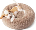 Bedsure Calming Small Dog Bed Donut Washable Cat＆Puppy Bed,23 inches Camel | Oprah Daily Award,Fluffy Faux Fur Round Cuddler,Anti-Slip Bottom,Anti-Anxiety...